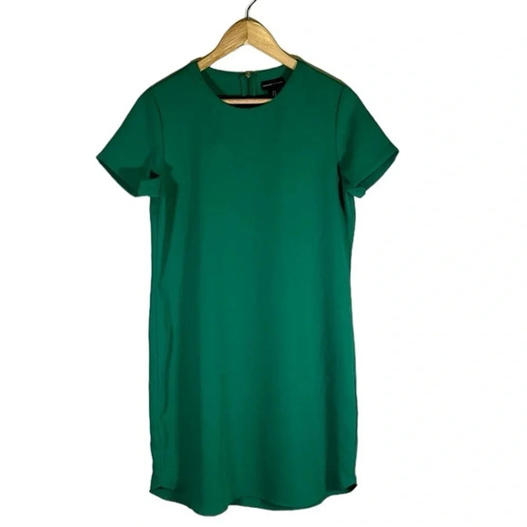Adrienne Vittadini Kelly Green Short Sleeve Shift Dress Size 6 Casual Party Date - Picture 2 of 8